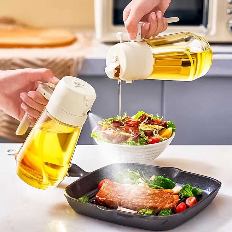 Smart Spray & Häll – glasflaska för olja & vinäger